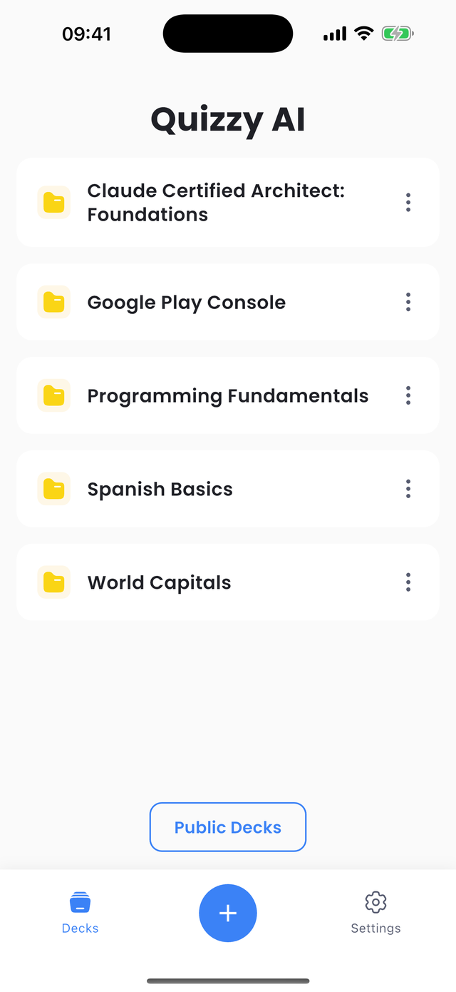 Quizzy AI — your decks